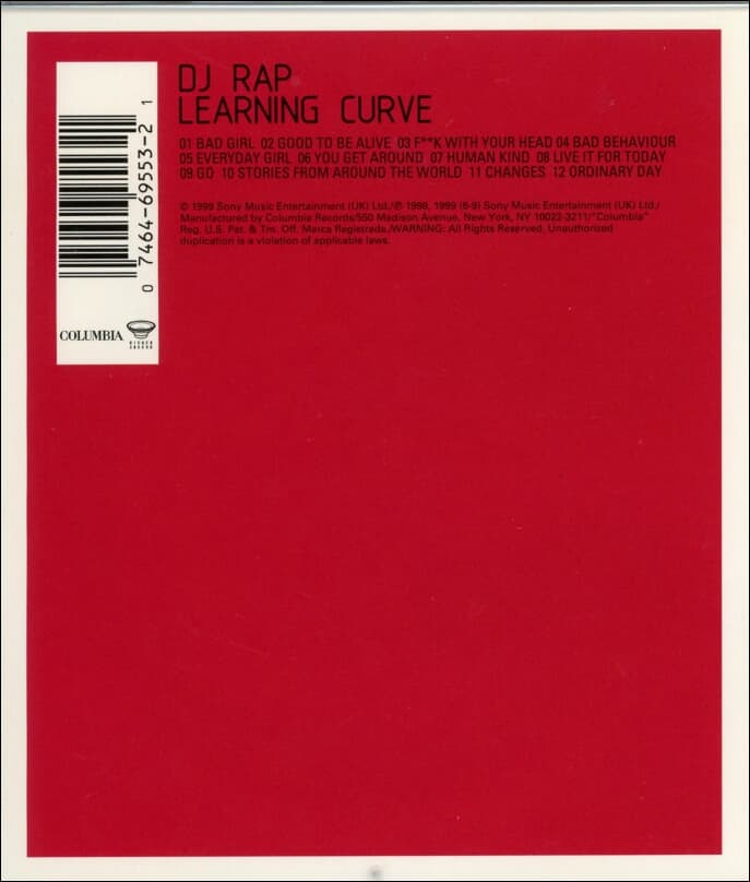 DJ Rap -  Learning Curve (UK발매) 