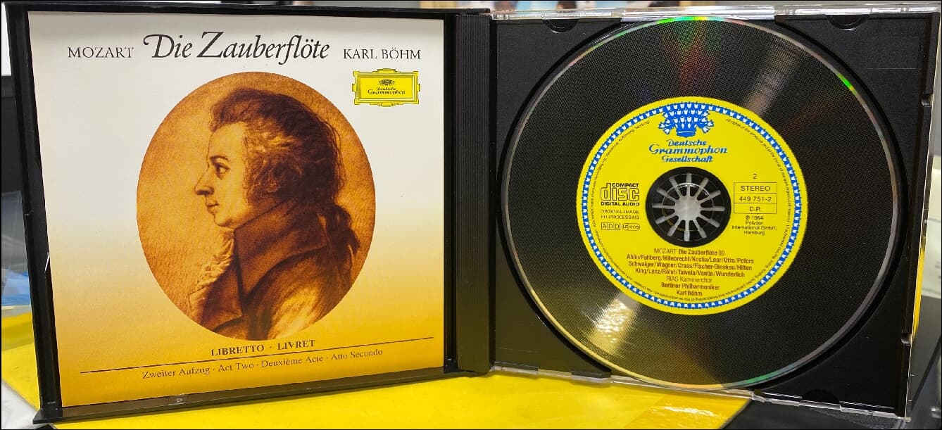 Mozart : Die Zauberflote (마술파리) - 칼 뵘 (Karl Bohm), 호터 (Hans Hotter) (2cd)(독일발매)