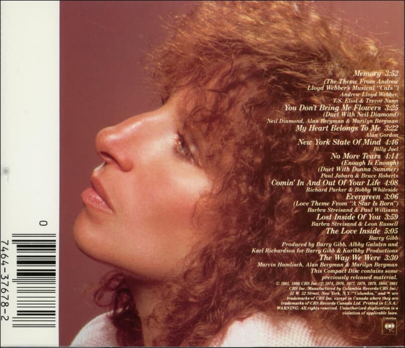 바브라 스트라이샌드 (Barbra Streisand) - Memories(US발매)