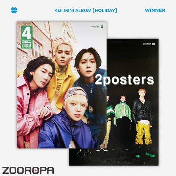 [새상품/2포스터] 위너 Winner HOLIDAY 미니앨범 4집 Photobook ver. (브로마이드2장+지관통)