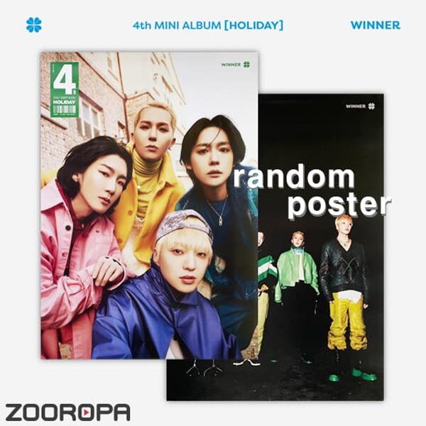 [새상품/1포스터] 위너 Winner HOLIDAY 미니앨범 4집 Photobook ver. (브로마이드1장+지관통)