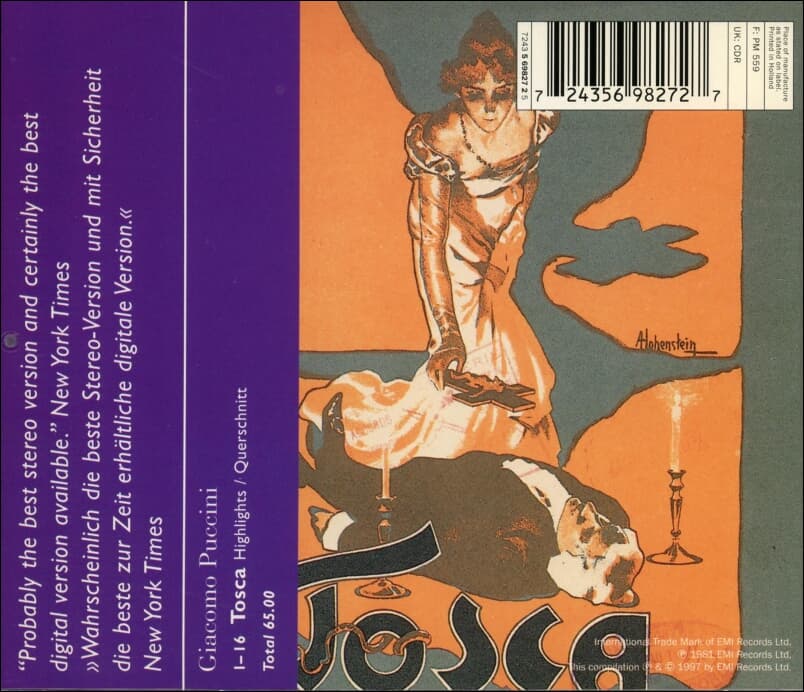 푸치니 (Giacomo Puccini) - Tosca (Highlights) / 제임스 레바인 (James Levine)(Holland발매)