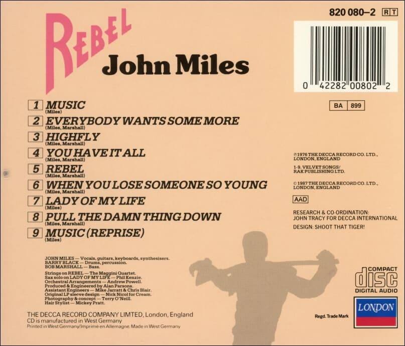 존 마일즈 (John Miles) -  Rebel  (독일발매) 