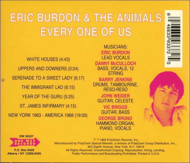 에릭 버든 앤 디 애니멀즈 (Eric Burdon & The Animals) - Every One Of Us(US발매)(One Way Records 초반)
