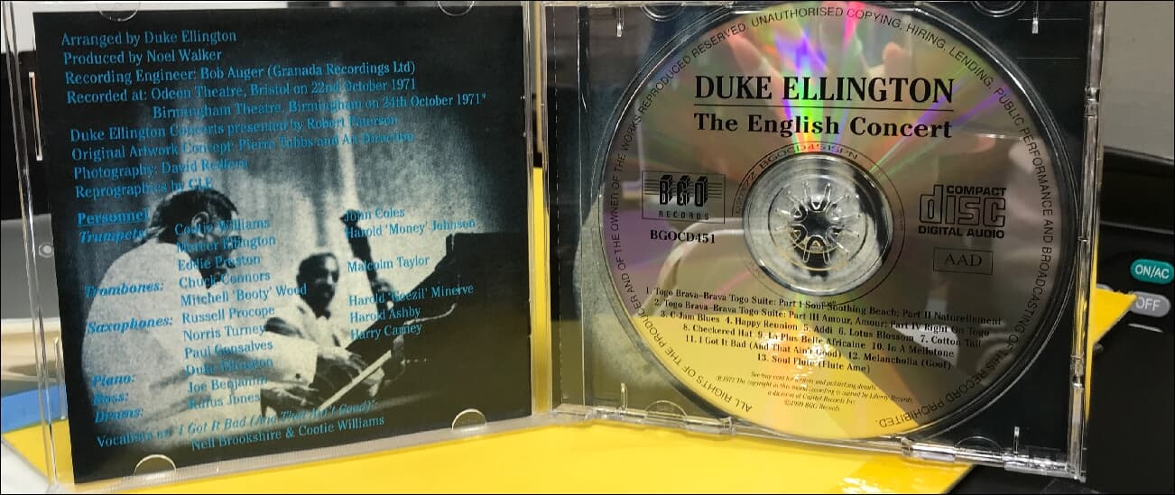 듀크 엘링턴 (Duke Ellington) -  The English Concert(UK발매)