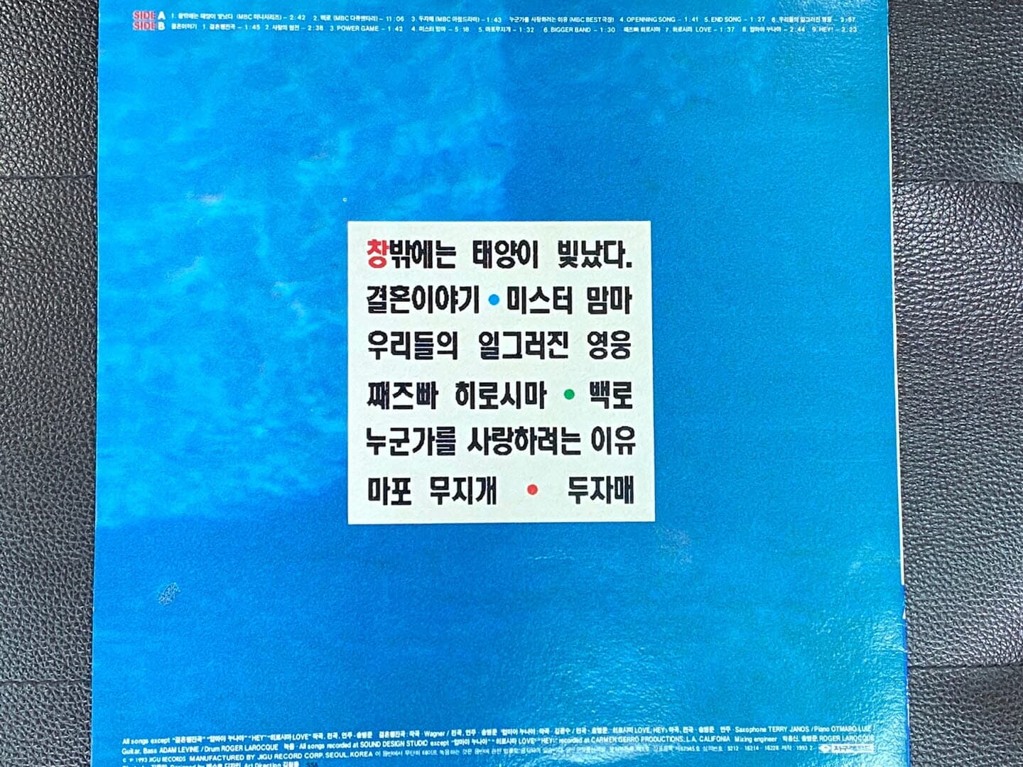 [LP] 송병준 - 2집 창밖에는 태양이 빛났다 LP [지구 JLS-1202525]