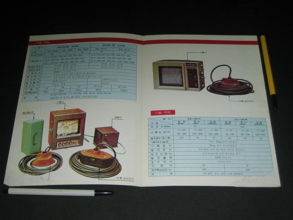 어군탐지기 ZG-10 ZG-60 ZG-61 - 동양정밀공업주식회사 어탐기 OPC 카탈로그 팸플릿