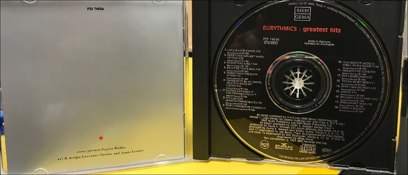 유리스믹스 (Eurythmics)  - Greatest Hits (독일발매)