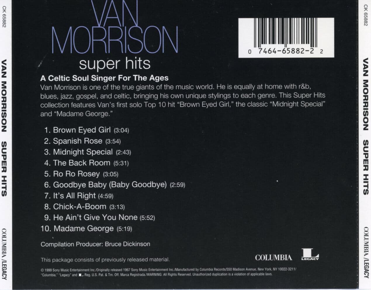 밴 모리슨 - Van Morrison - Super Hits [U.S발매]