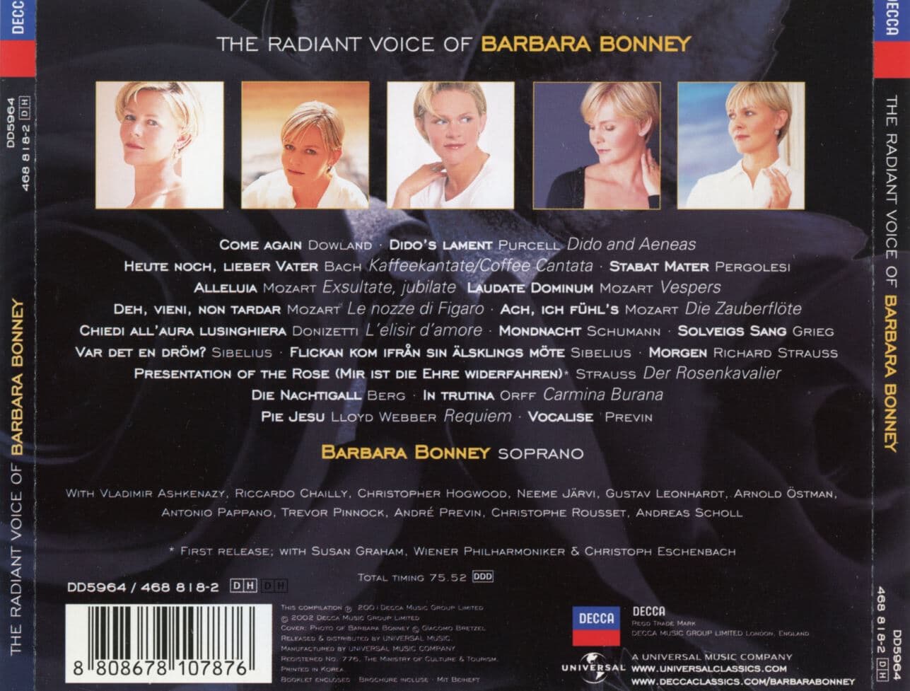 바바라 보니 - Barbara Bonney - The Radiant Voice Of Barbara Bonney