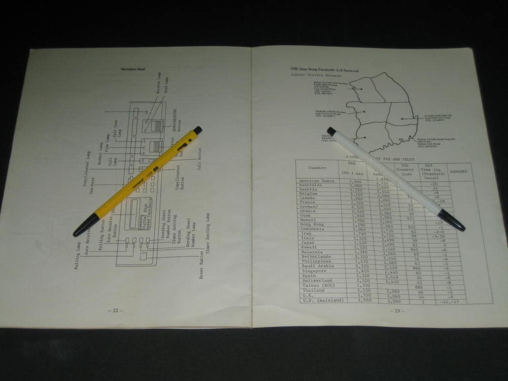 SAMAUNG COFAX-6300 / 390 / 300S FACSIMILE GUIDE BOOK 삼성 팩시밀리  가이드북 카탈로그