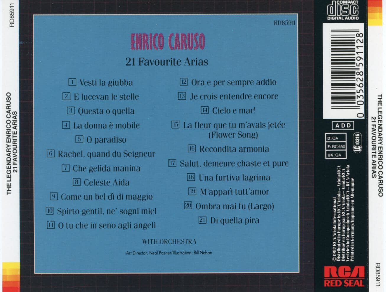 엔리코 카루소 - Enrico Caruso - The Legendary Enrico Caruso 21 Favorite Arias [독일발매]
