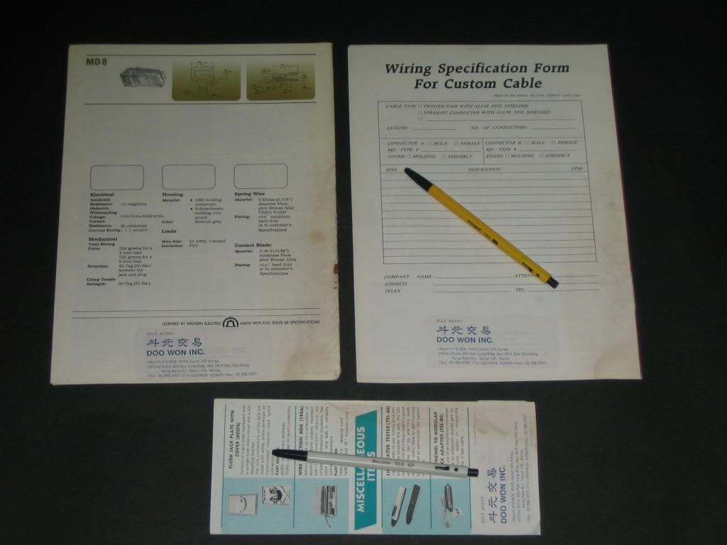 Modular Jack Connectors DOO WON INC 두원전자통신 카탈로그 팸플릿