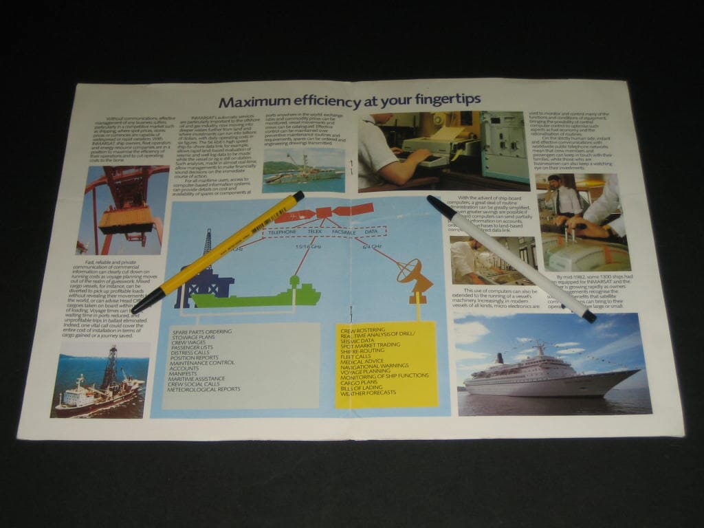 INMARSAT Satellite Communications at Sea 국제해사위성기구 인말새트 카탈로그 팸플릿