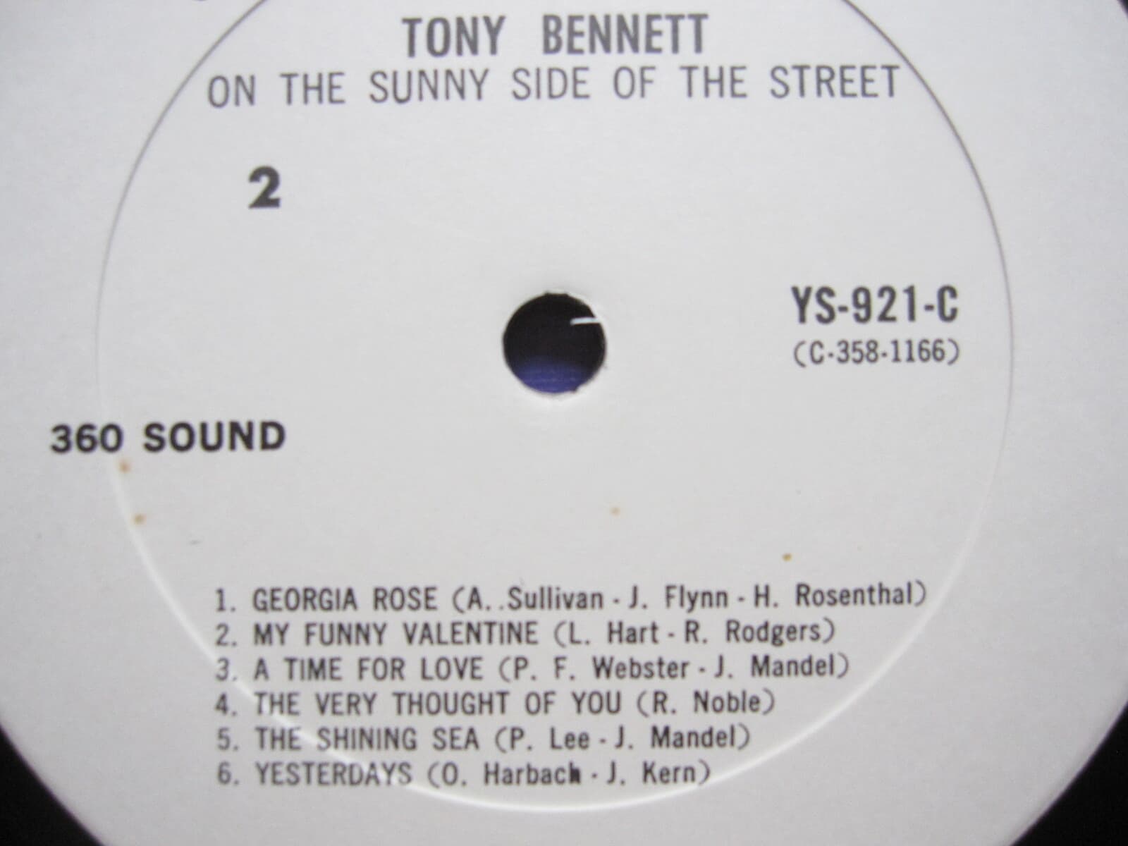 LP(수입) 토니 버넷 Tony Bennett: On The Sunny Side of The Street