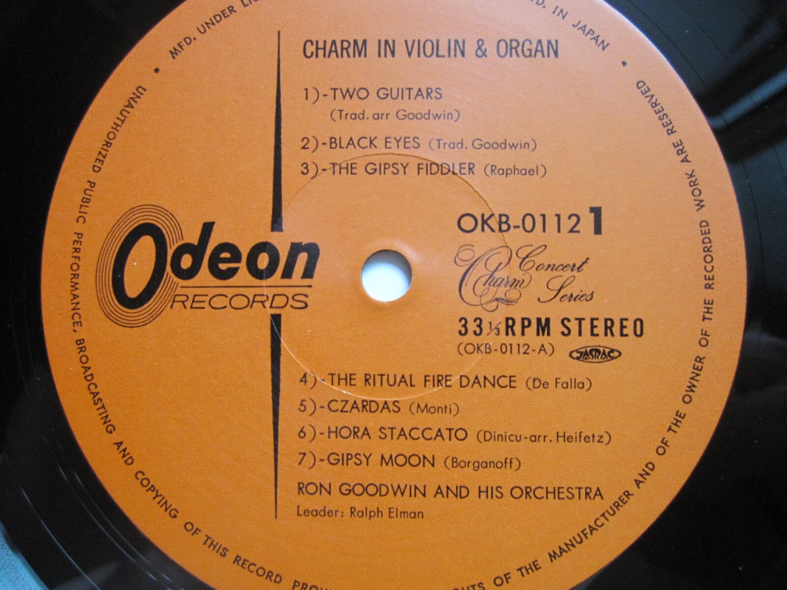 LP(수입) Charm in Violin and Organ - 론 굿윈/레지날드 딕슨