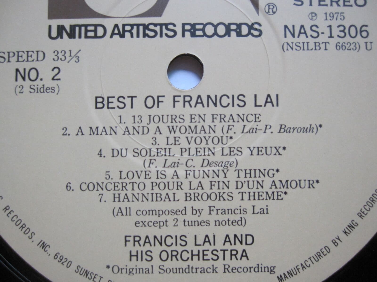 LP(수입) 프랜시스 레이 Francis Lai: Best of Francis Lai