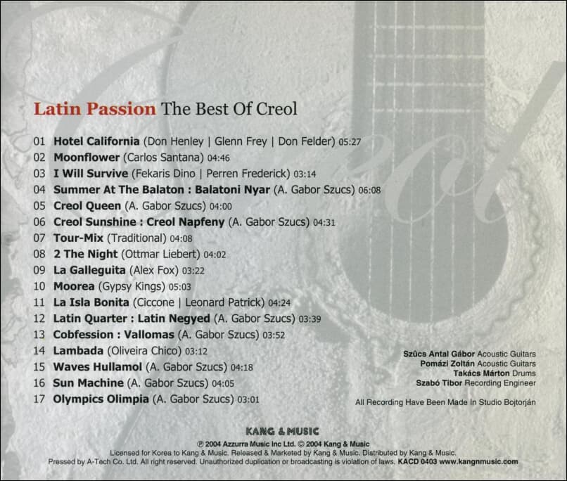 Creol(크레올) - Latin Passion: The Best Of Creol