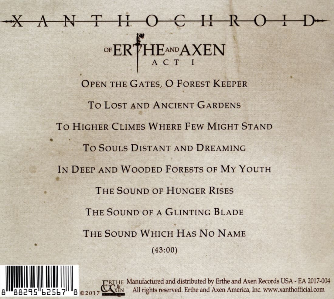 잔토크로이드 - Xanthochroid - Of Erthe And Axen Act I [디지팩] [U.S발매]