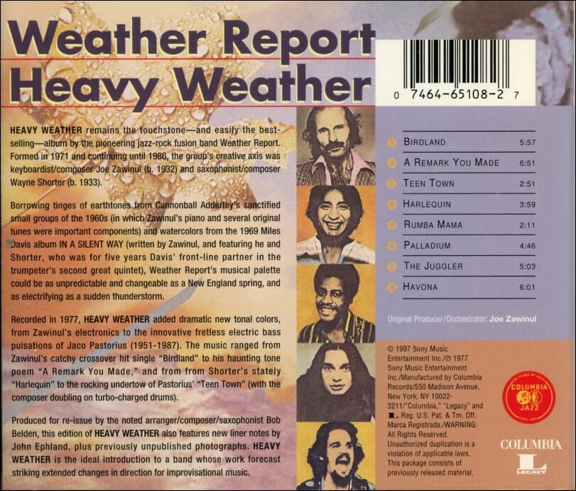 웨더 리포트 (Weather Report) -  Heavy Weather (US발매)