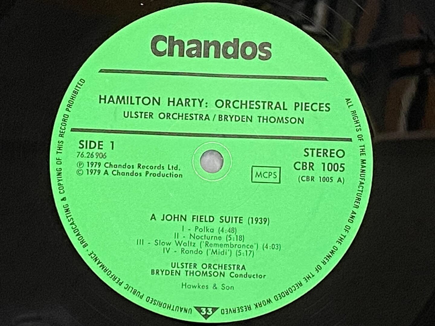 [LP] 해밀턴 하티 - Hamilton Harty - A John Field Suite LP [U.K반]