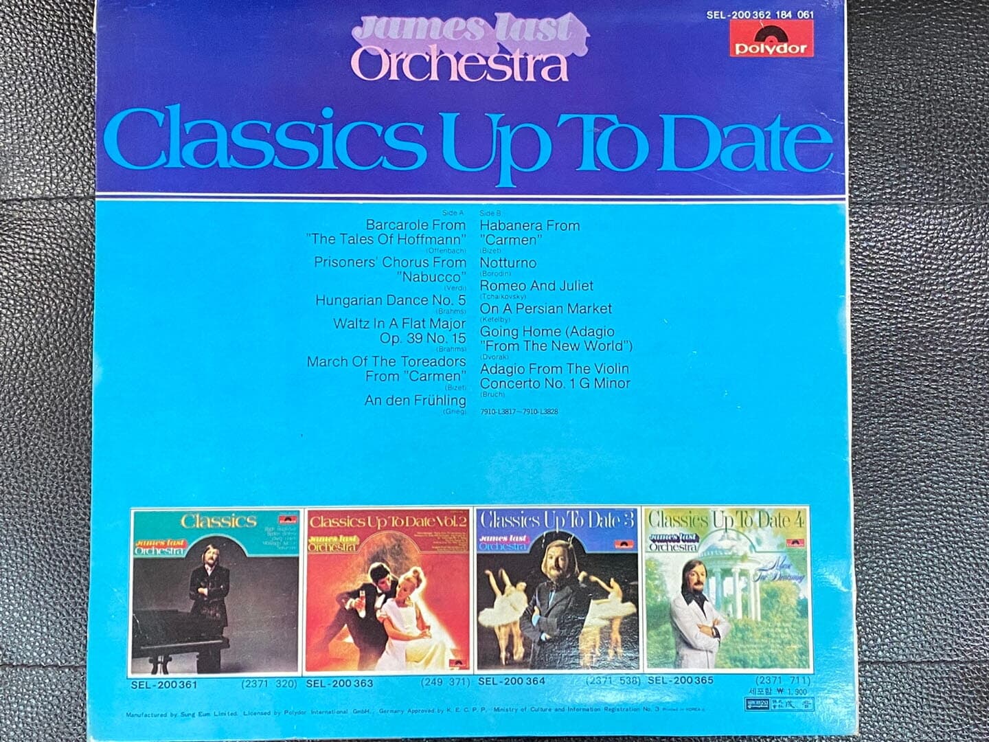 [LP] 제임스 라스트 - James Last - Classics Up To Date Vol.1 LP [성음-라이센스반]