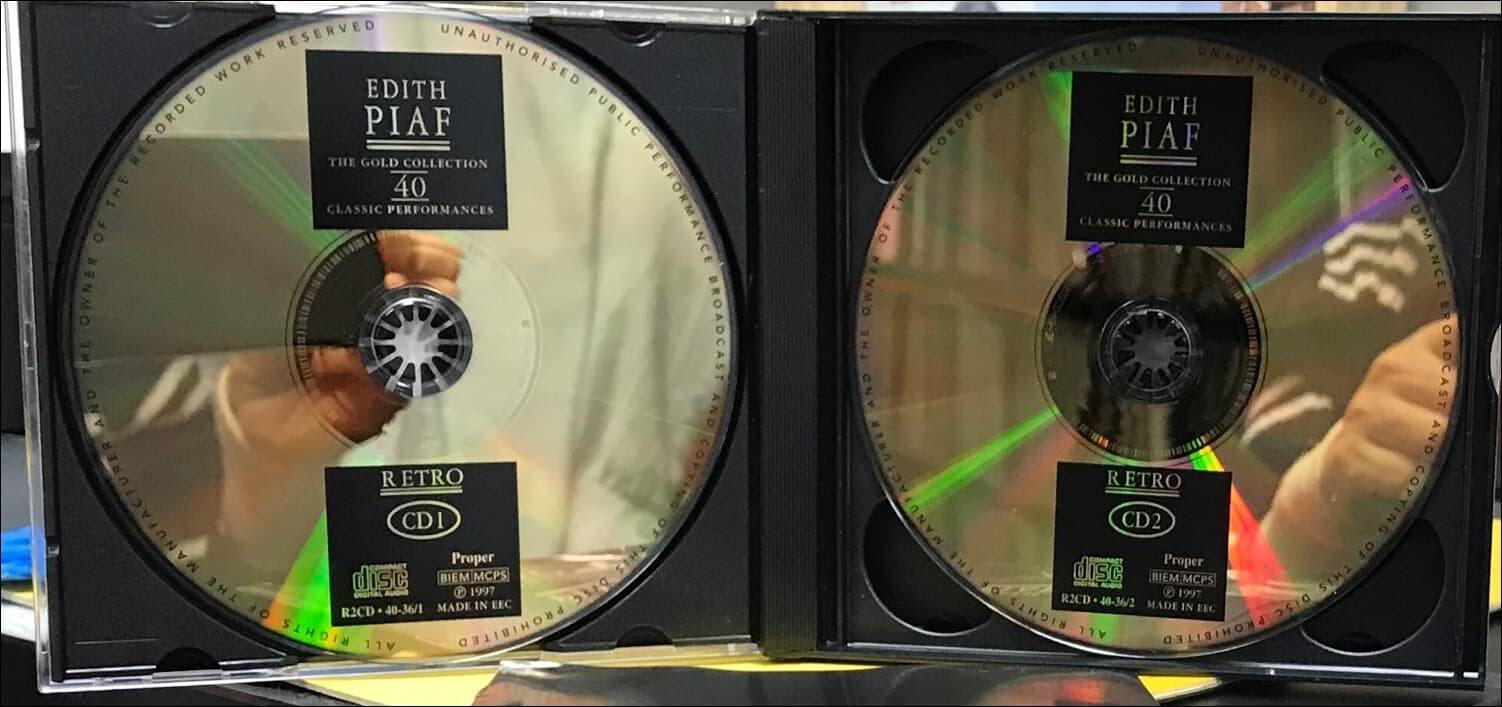 에디트 피아프 (Edith Piaf) -  The Gold Collection / 40 Chansons D'or(2cd) (유럽발매)
