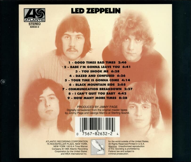 레드 제플린 (Led Zeppelin) - Led Zeppelin (US발매)