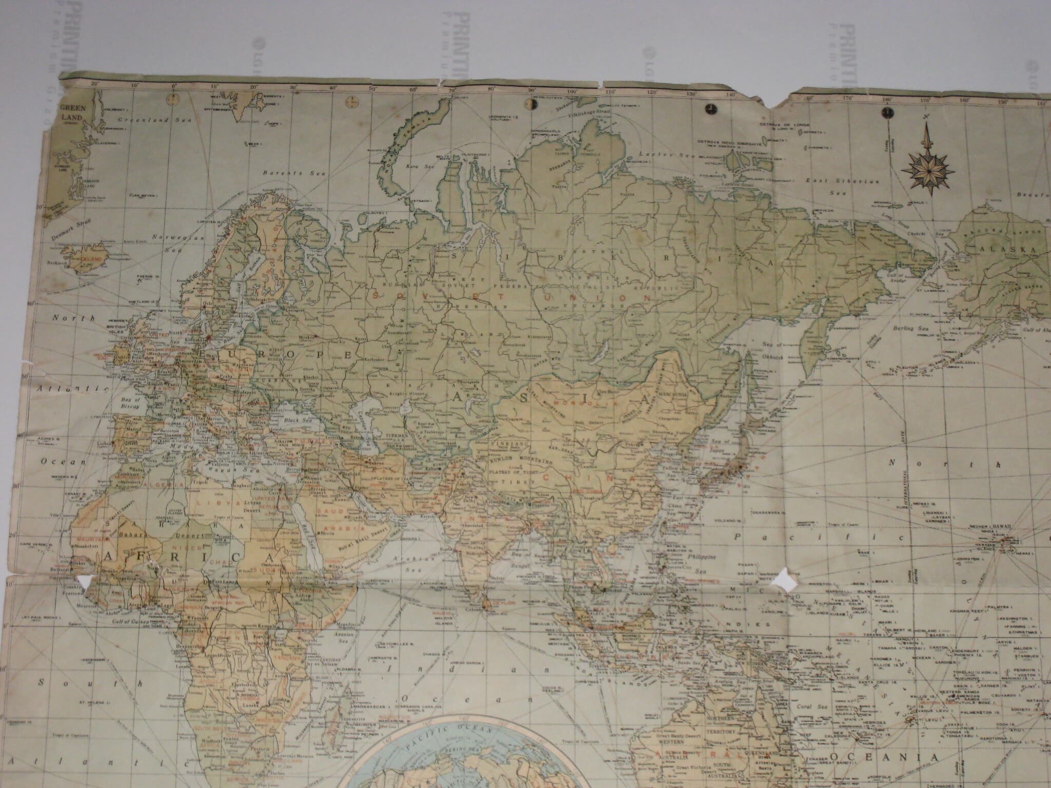World Map On Mercator,s Projection 메르카토르 투영에 관한 세계지도