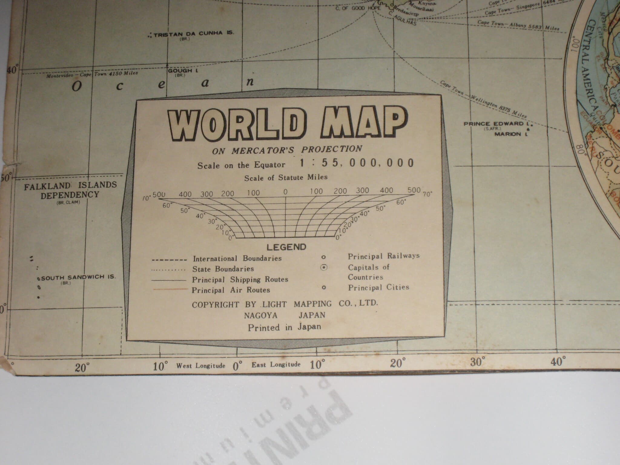 World Map On Mercator,s Projection 메르카토르 투영에 관한 세계지도