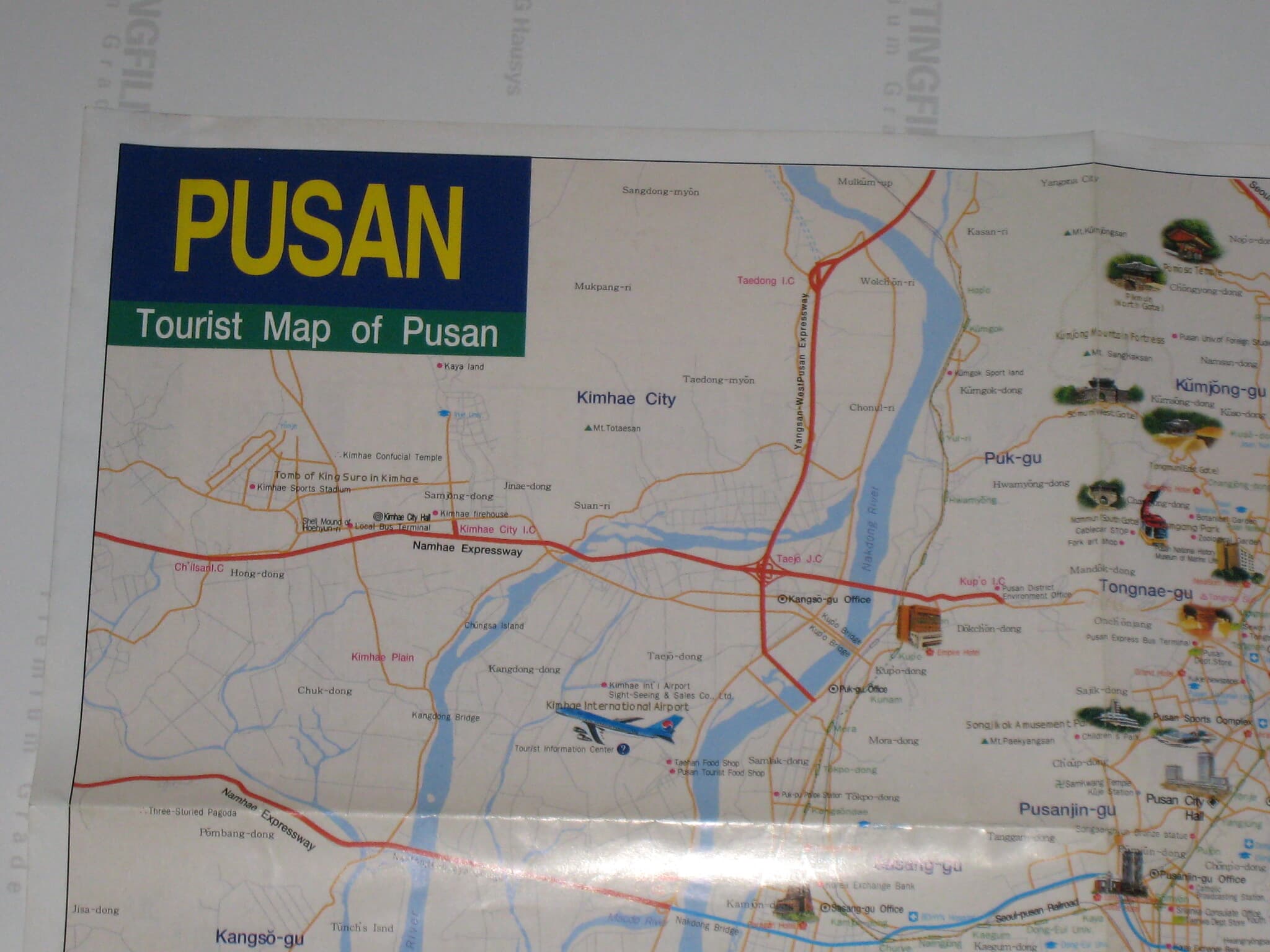 Pusan Tourist Map Of Busan 부산광역시 영문지도