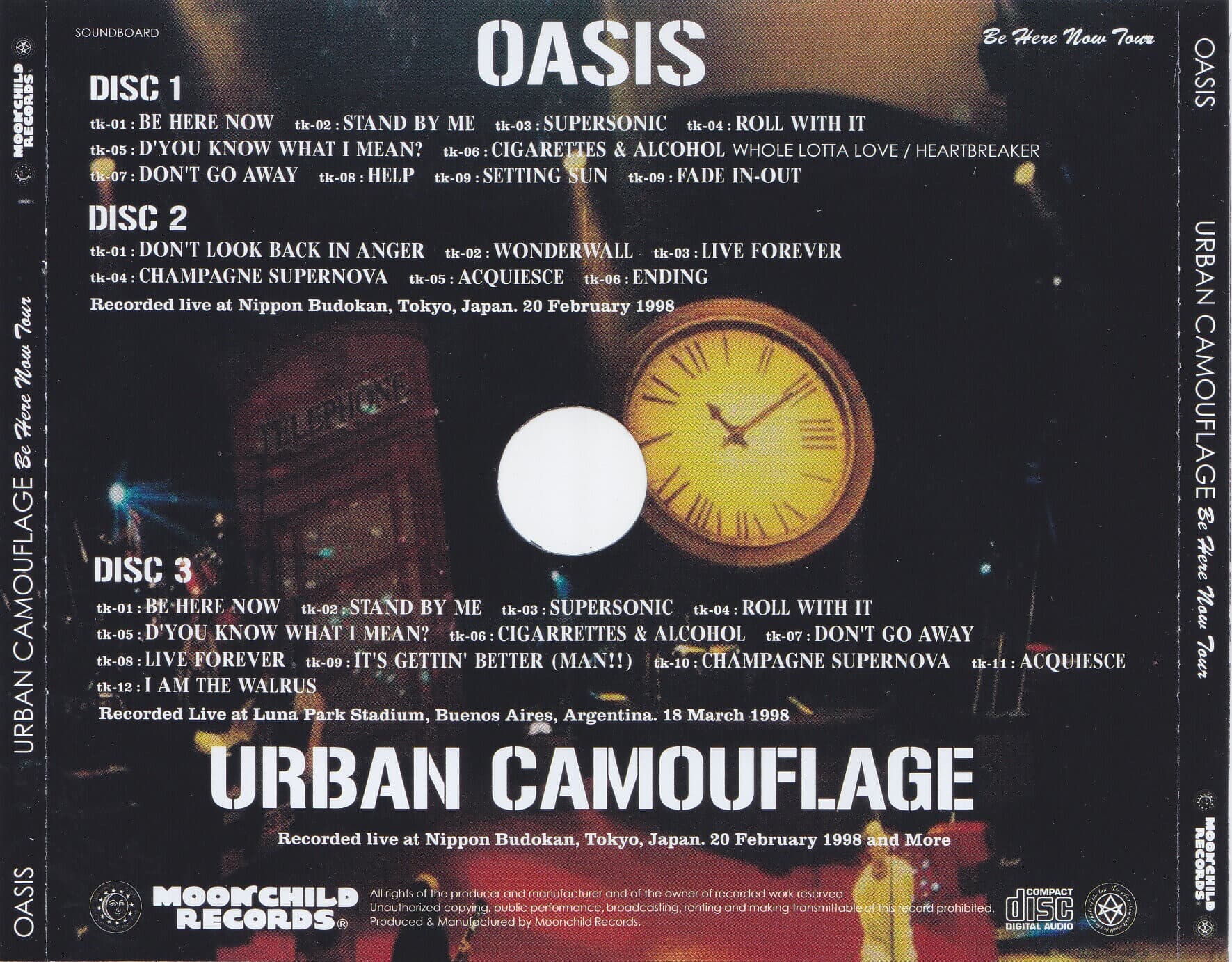 Oasis - Urban Camouflage be Here Now Tour (3CD)