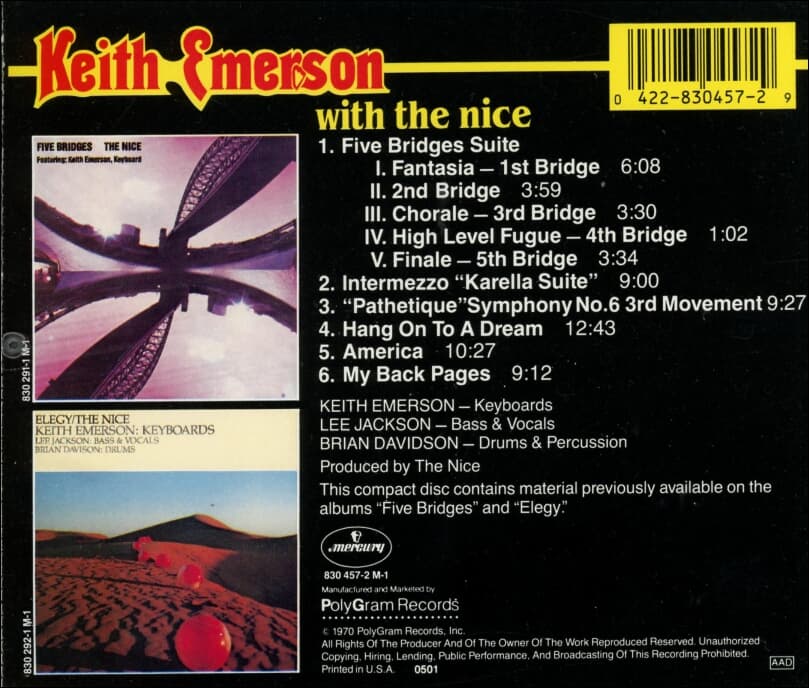 Keith Emerson (키스 에머슨) -  With The Nice  (US발매)