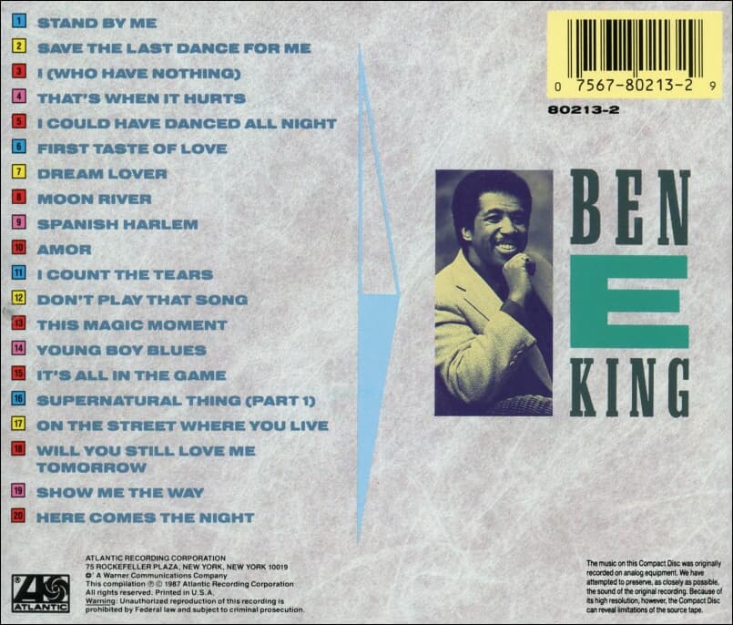 벤 E. 킹 (Ben E. King) - The Ultimate Collection ,Stand By Me (US발매)