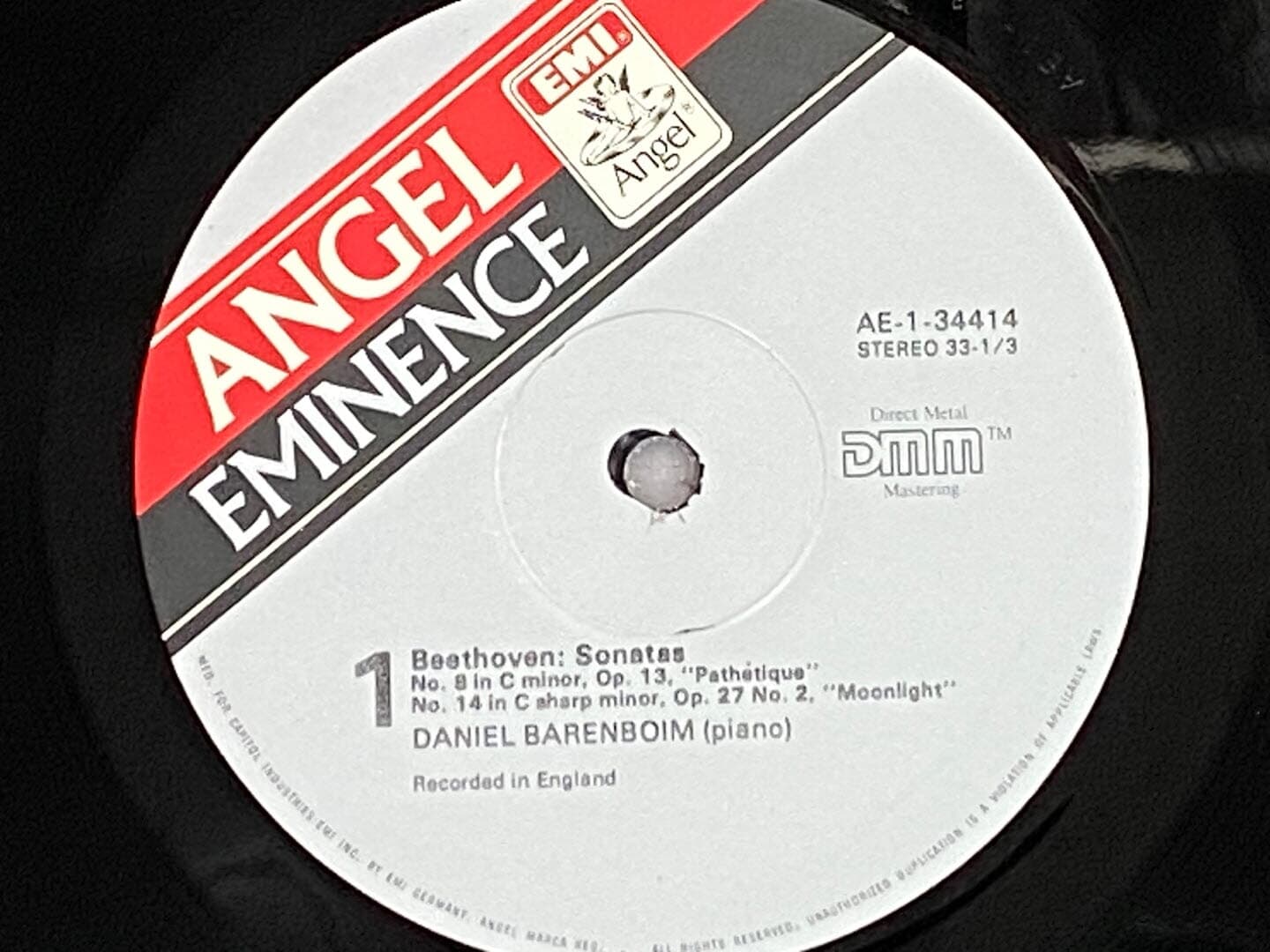 [LP] 다니엘 바렌보임 - Daniel Barenboim - Beethoven Piano Sonatas Appassionata,Moonlight LP [U.S반]