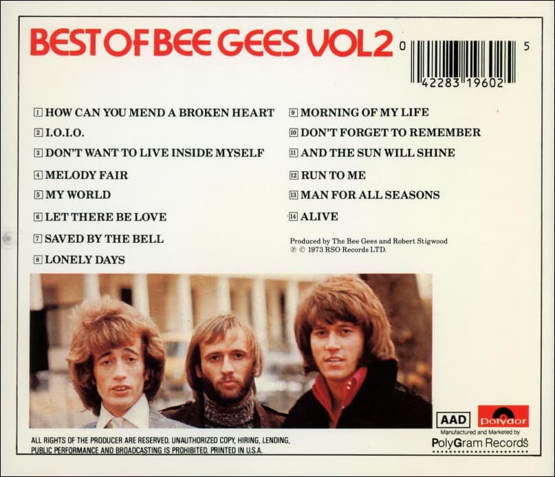 비지스 (Bee Gees) - Best Of Bee Gees Vol. 2  (US발매)