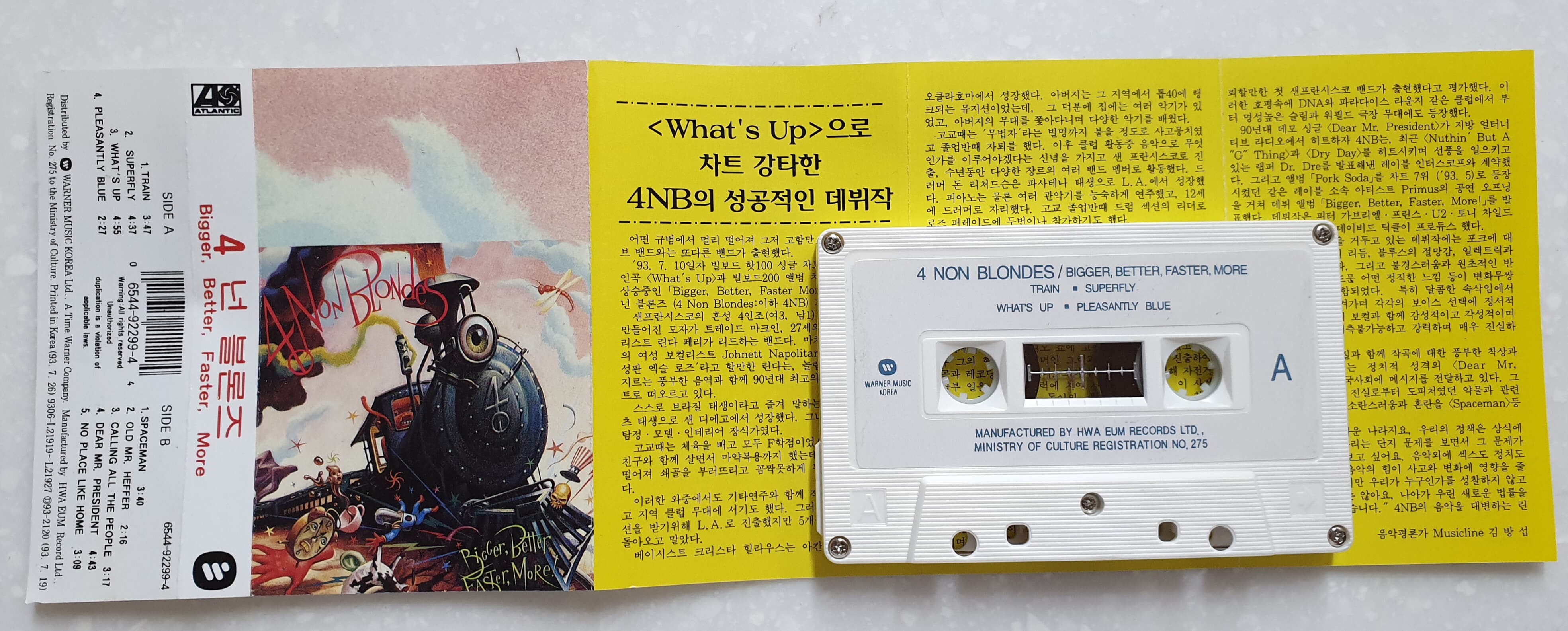 4 NON BLONDES - BIGGER, BETTER, FASTER, MORE [CASSETTE TAPE][반품절대불가]