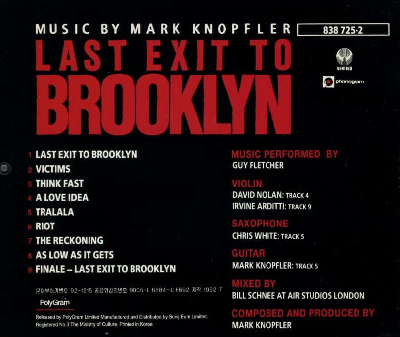 Last Exit To Brooklyn - OST