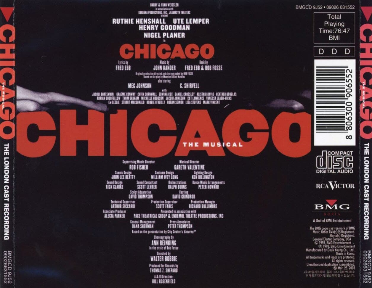 뮤지컬 시카고 - The Musical CHICAGO The London Cast Recording OST