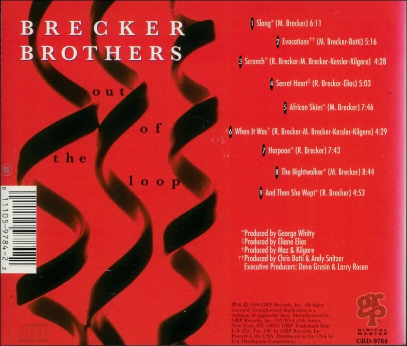 브레커 브라더스 (Brecker Brothers) - Out Of The Loop (US발매)