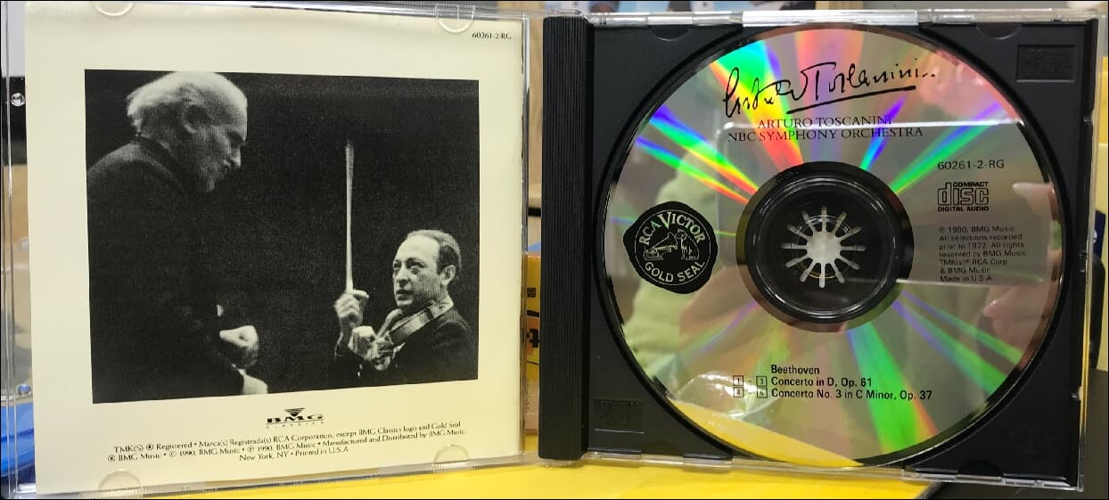 Toscanini : Violin Concerto.Piano Concerto No. 3 -  하이페츠 (Jascha Heifetz), 루빈스타인 (Arthur Rubinstein)(US발매)