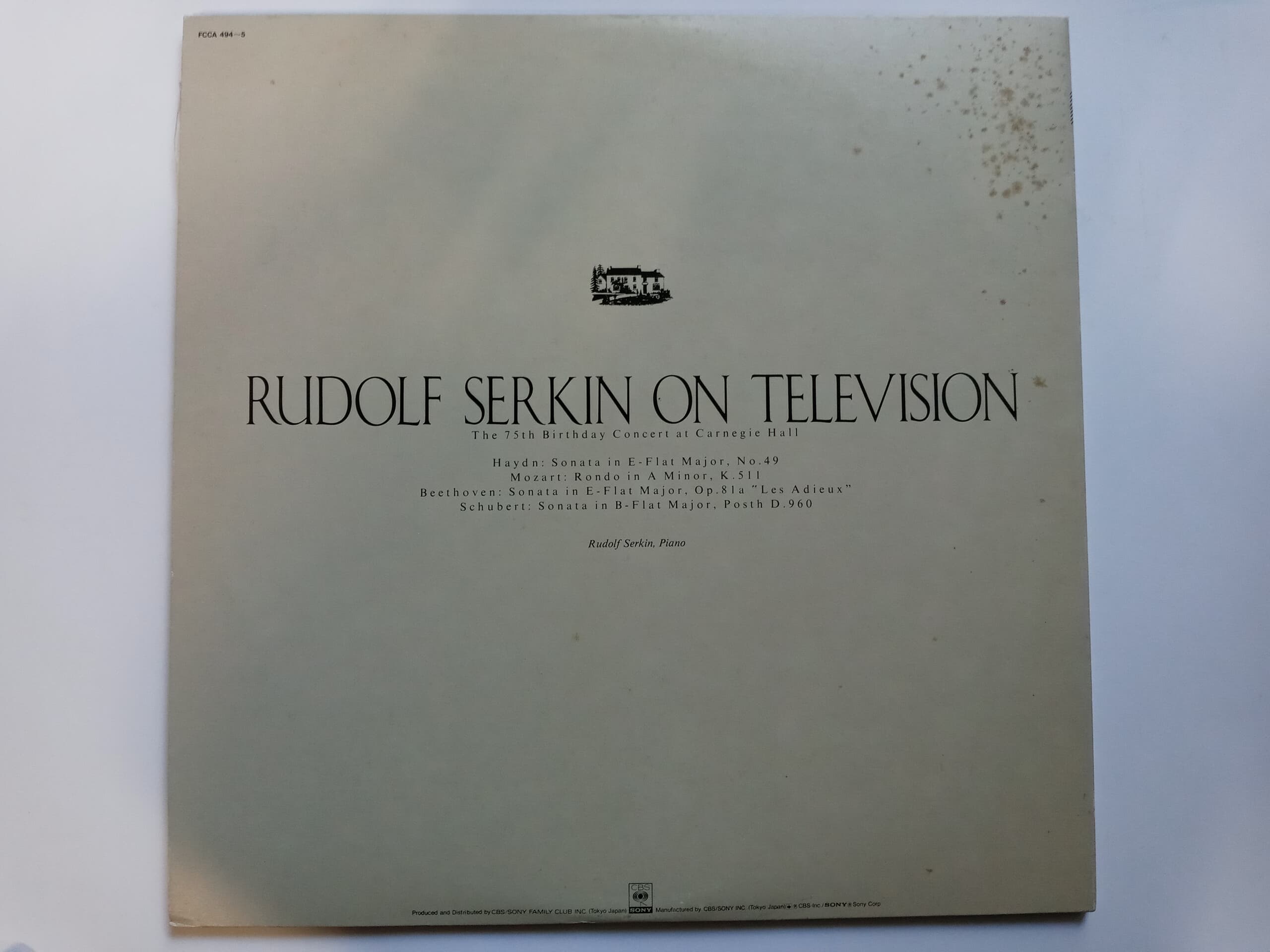 LP(수입) 루돌프 제르킨 Rudolf Serkin On Television (GF 2LP)