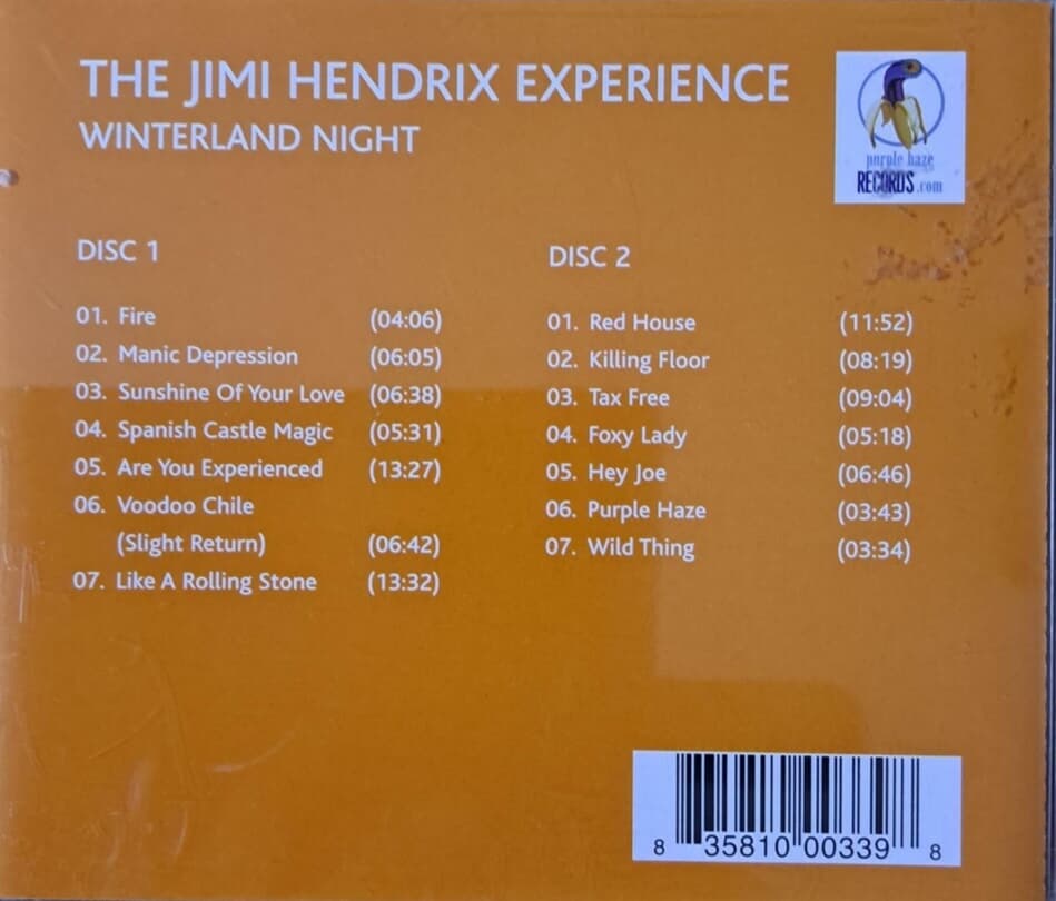 THE JIMI HENDRIX EXPERIENCE/ WINTERLAND NIGHT 2CD