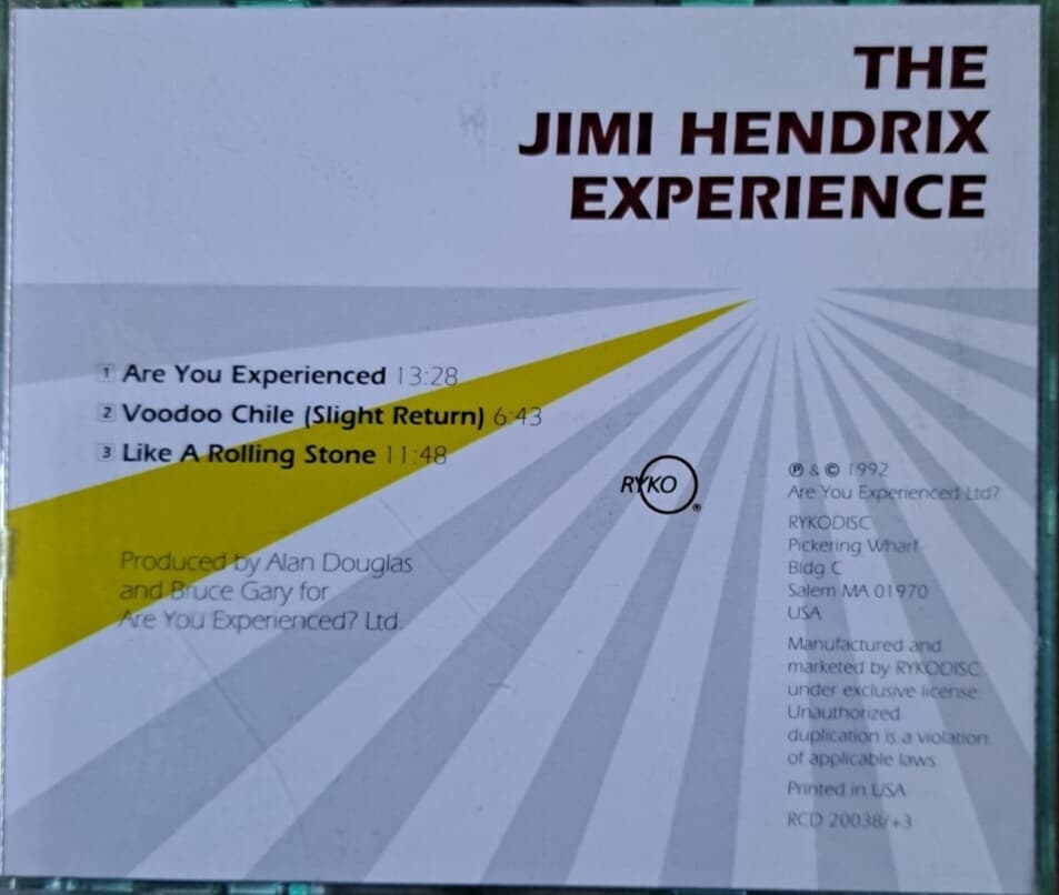 THE JIMI HENDRIX EXPERIENCE/LIVE AT WINTERLAND+3