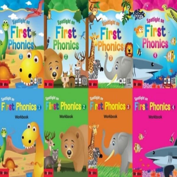 [영어 전문] SPOTLIGHT ON FIRST PHONICS 퍼스트 파닉스 세트 S/B(1~4)+W/B(1~4)   