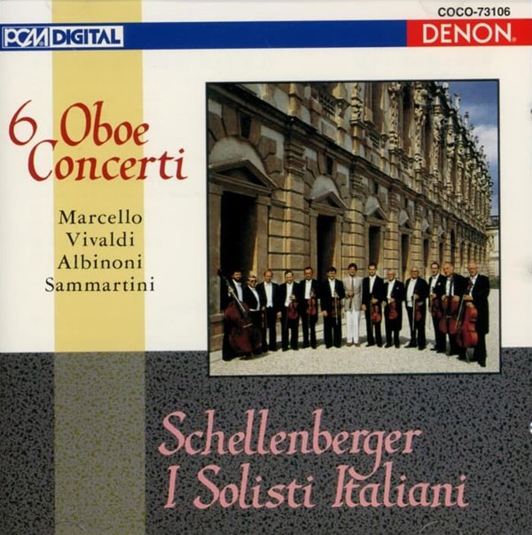 6 Oboe Concerti (6개의 오보에 협주곡집) : 마르첼로, 비발디, 알비노니 - 이탈리안 솔로이스츠 (I Solisti Italiani) (일본발매)