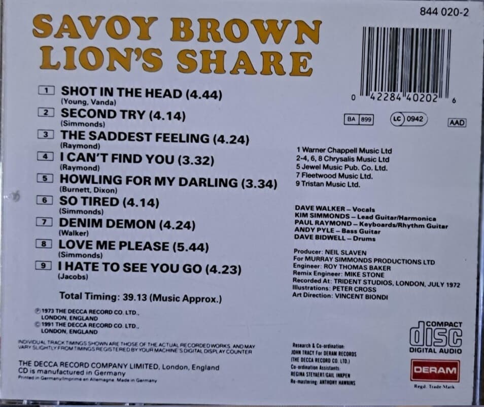 사보이 브라운 (Savoy Brown)/lion`s share 