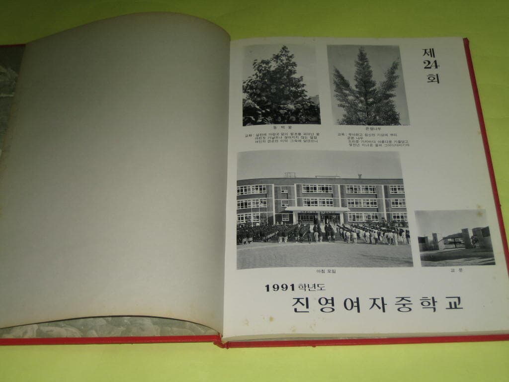 김해 진영여자중학교 1991학년도 제24회 졸업앨범 진영장등중학교 졸업기념