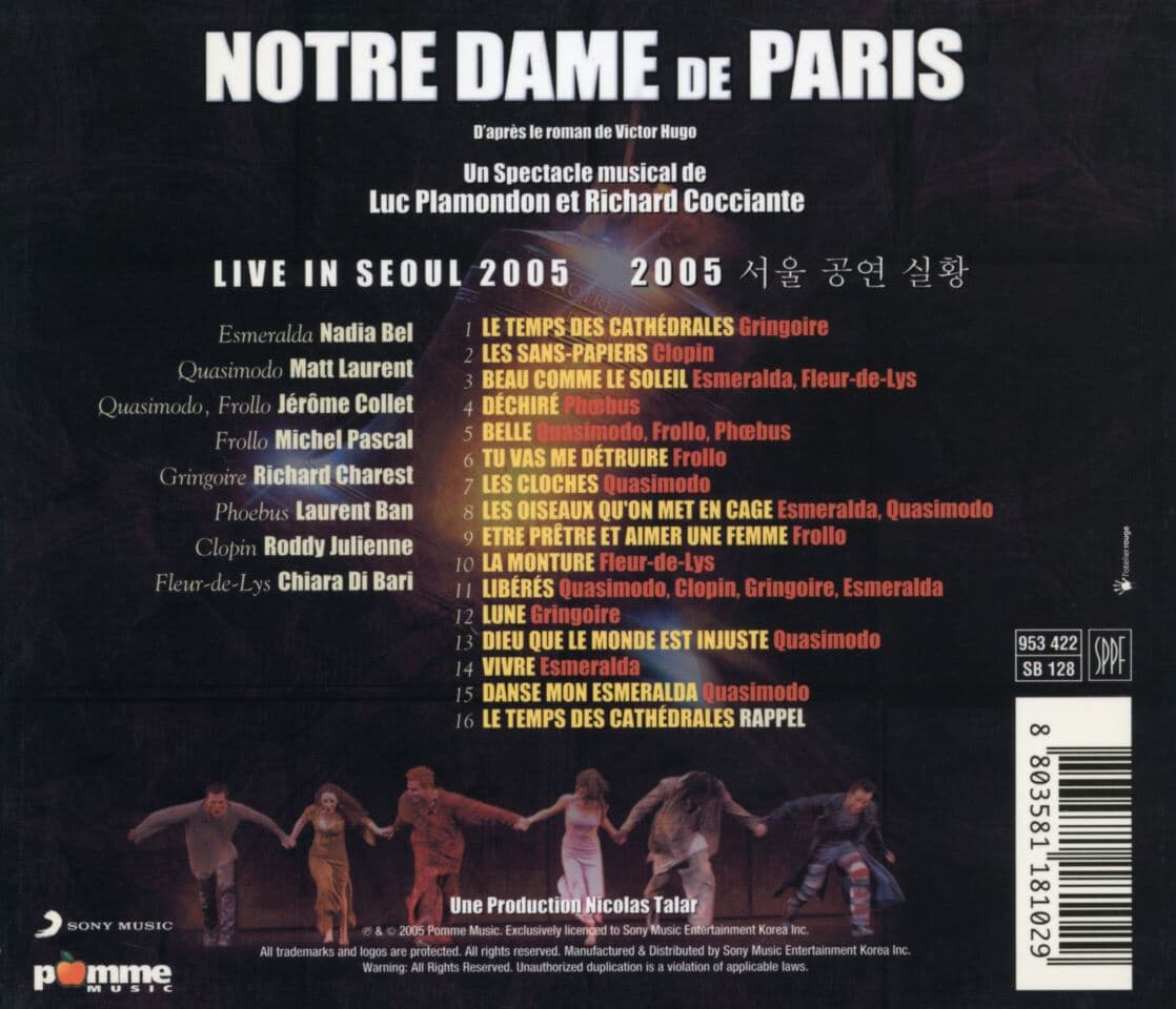 노트르담 드 파리 - Notre Dame De Paris Live In Seoul OST