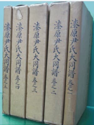 칠원윤씨대동보 전5권(1981년판)